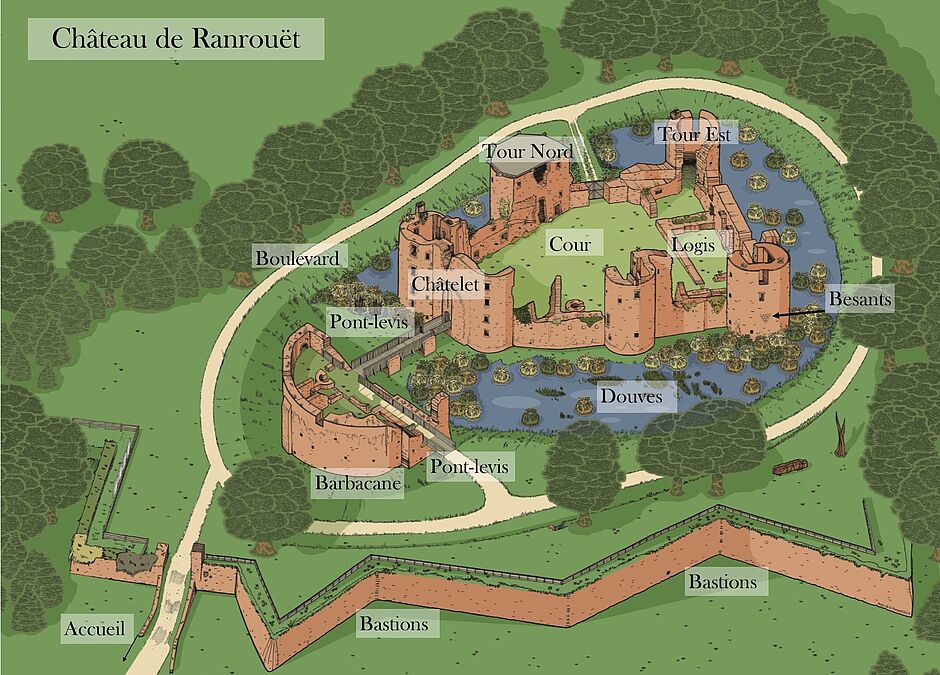 Plan du Château de Ranrouët - Agrandir l'image (fenêtre modale)