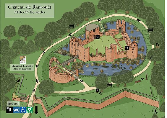 Plan du Château de Ranrouët - Agrandir l'image (fenêtre modale)